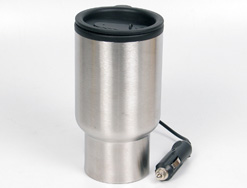 Heated travel mug stainless steel
